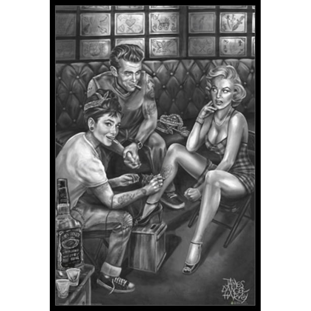 L@@K~~JAMES DEAN AND MARLYN MONROE Inspired By smoke display..NEW...COOL GIFT